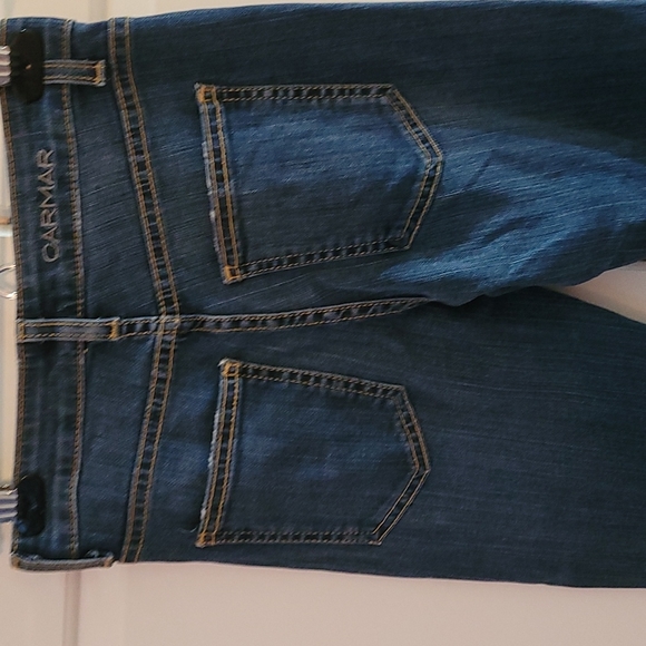 NWT Carmar Stretch Denim Flare Blue Jeans 24 New - Picture 6 of 6